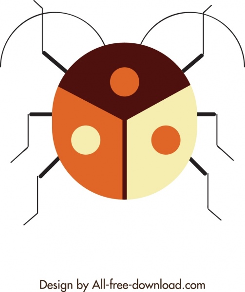 insect background bug icon geometrical circle design