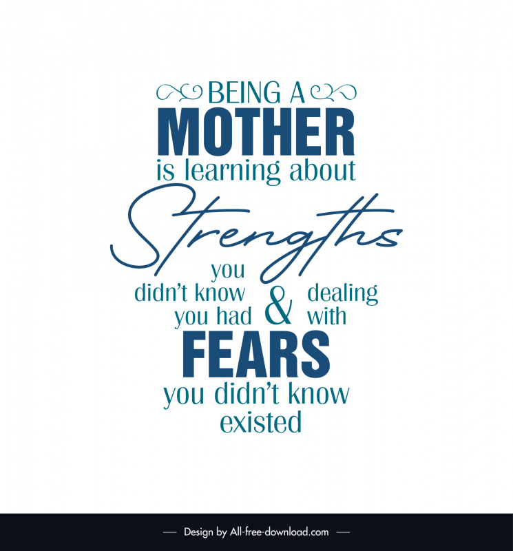 inspirational mothers day quotes poster template elegant texts layout decor  