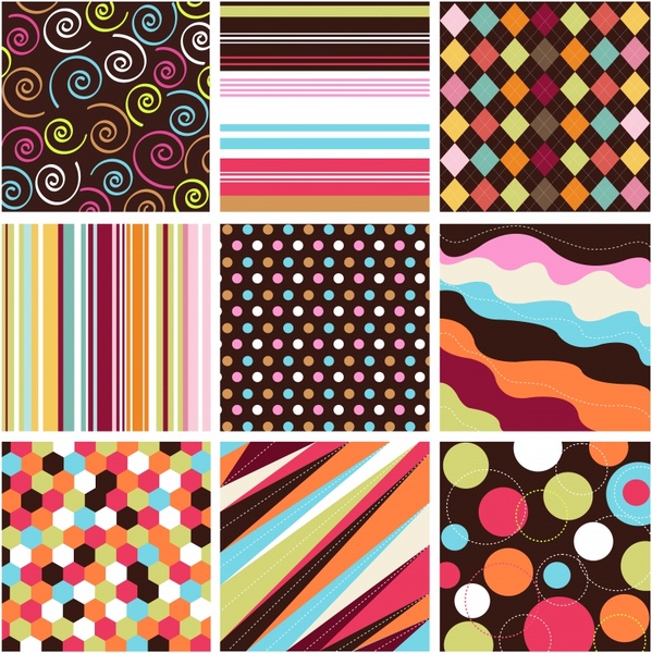 decorative pattern templates colors blended geometric abstraction