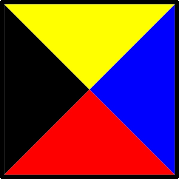 International Maritime Signal Flag Zulu clip art 