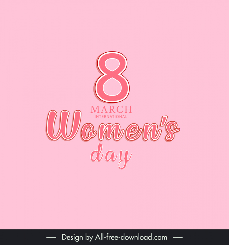   international womens day banner template texts number decor
