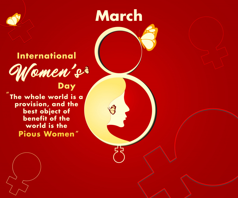 international womens day poster template woman round butterflies  