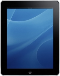 iPad Front Blue Background