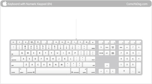 ipad keyboard vector