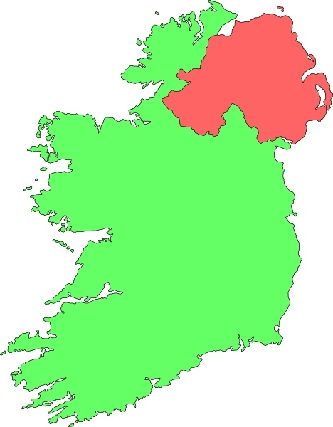 Ireland Contour Map clip art