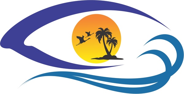 island view vector logo