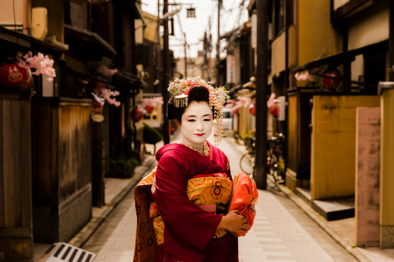 japan picture woman kimono costume classic