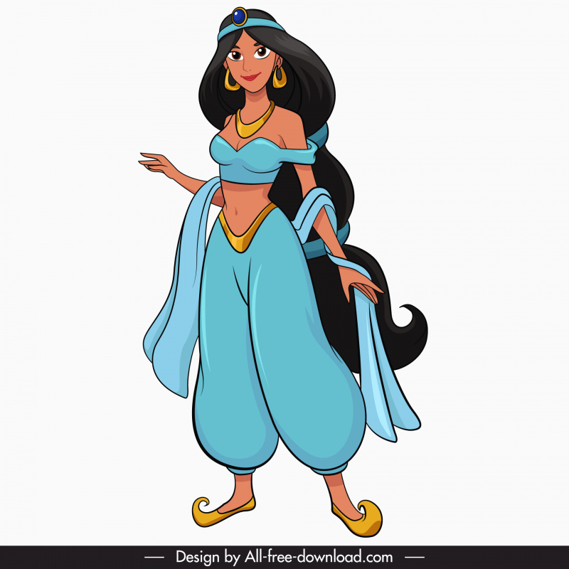 jasmine cartoon character icon cute cartoon design 