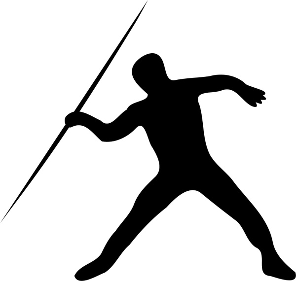 Javelin throw silhouette