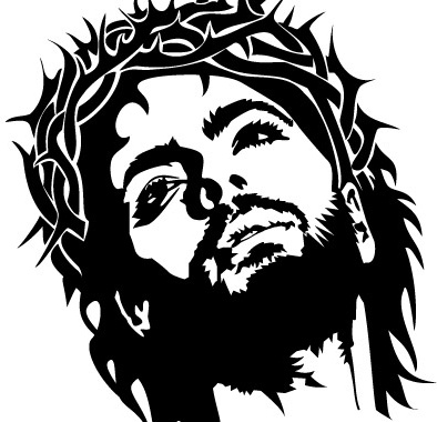 JESUS CHRIST FACE VECTOR IMAGE