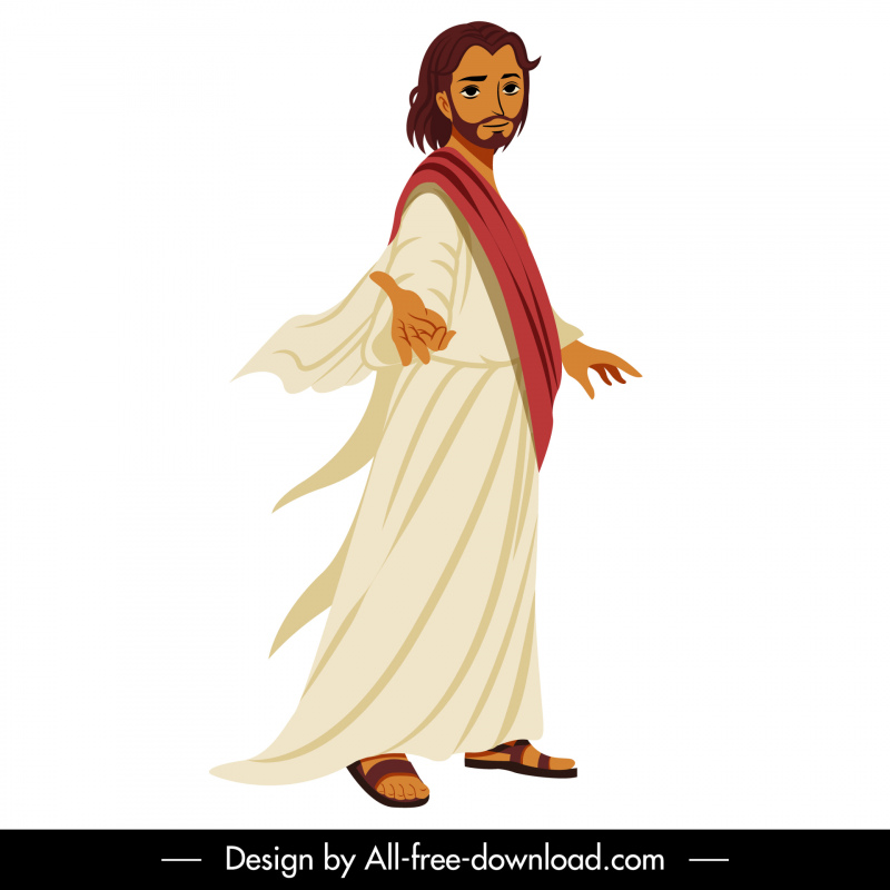 Jesus christ icon cartoon sketch Vectors graphic art designs in editable  .ai .eps .svg .cdr format free and easy download unlimit id:6920390