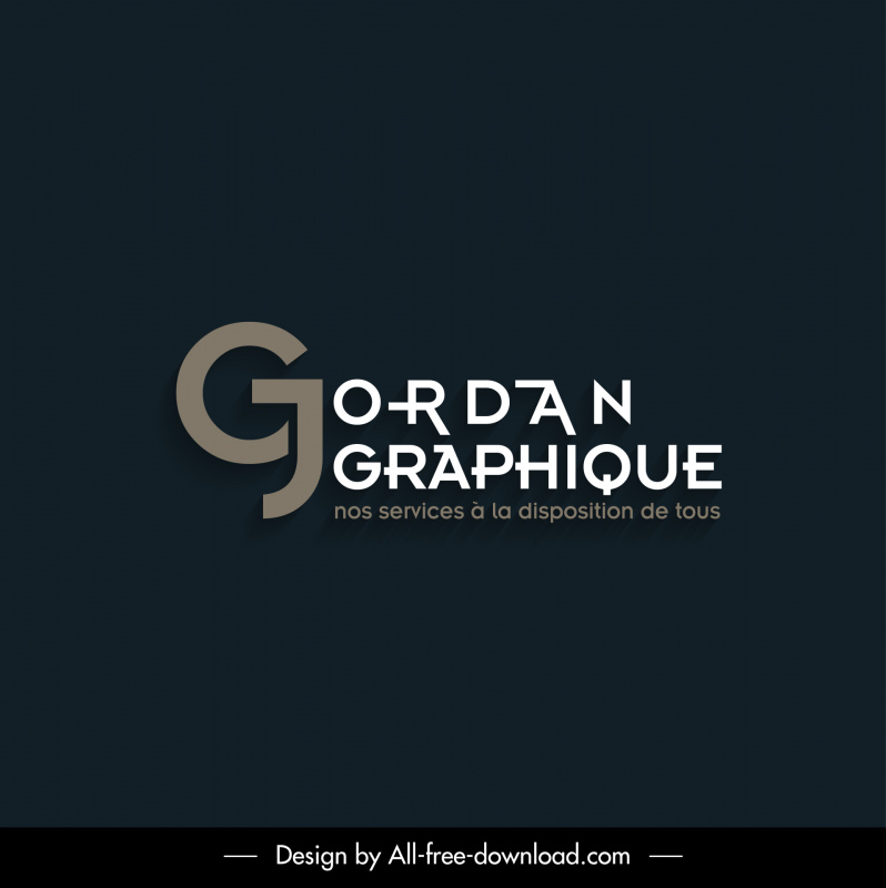 jordan graphique logo template elegant flat contrast texts decor