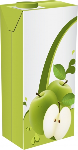 juice advertising banner box icon 3d closeup design