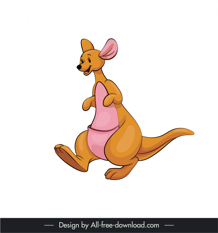 kanga icon cute cartoon sketch