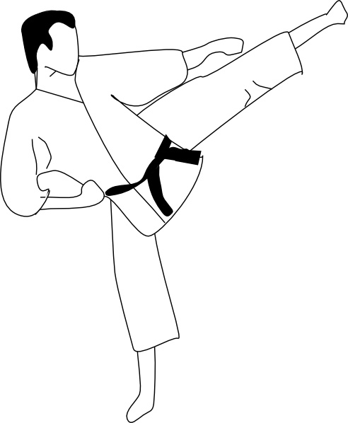 Karate Kick clip art 