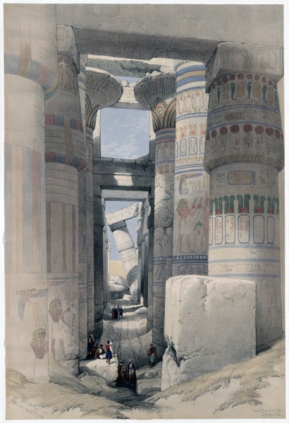 karnak temple pillared hall columnar
