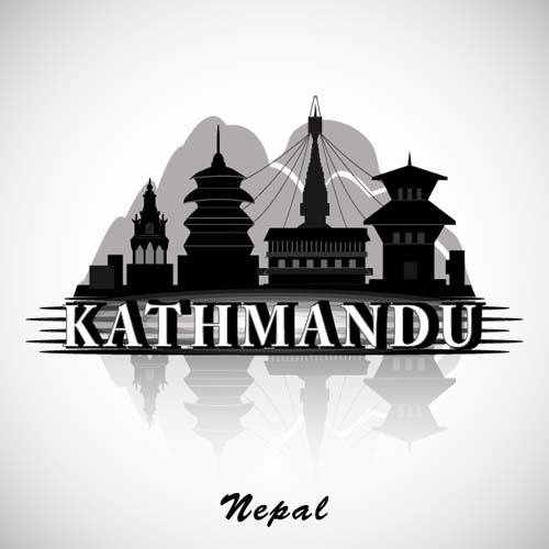 kathmandu city background vector