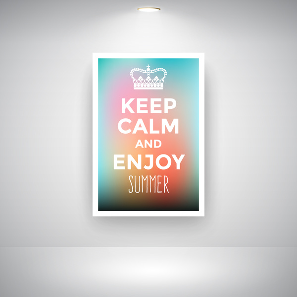 keep calm and enjoy summer on wall
