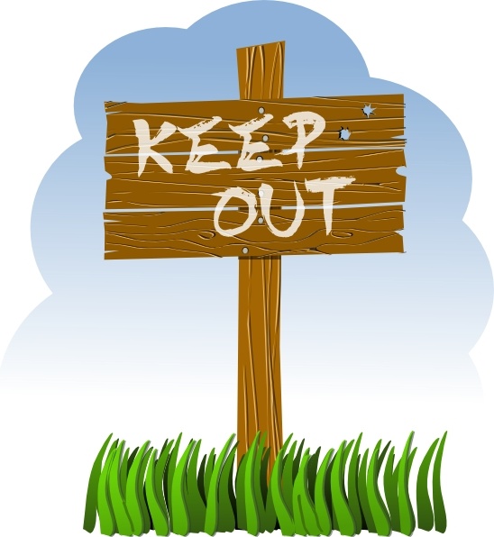 Keep Out clip art 