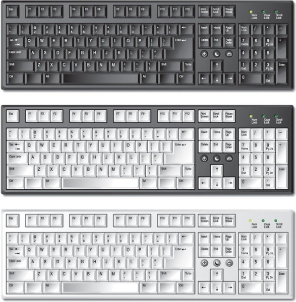 keyboard template 01 vector