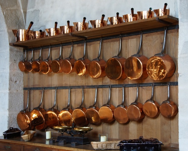 kitchen copper pots