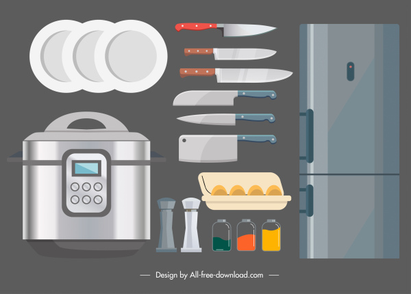 kitchen design elements modern flat sketch