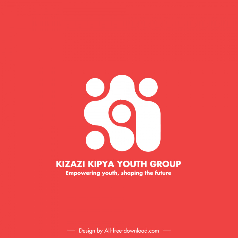 kizazi kipya youth group logo template flat geometric abstract design