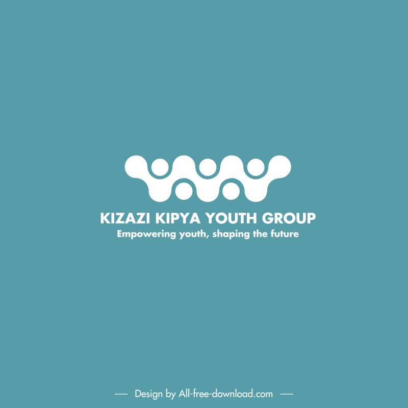 kizazi kipya youth group logo template flat symmetric seamless geometric decor