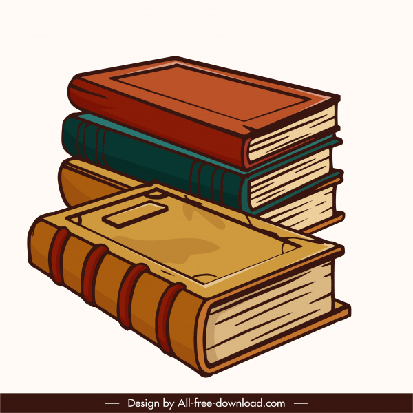 knowledge icon 3d books sketch handdrawn classic