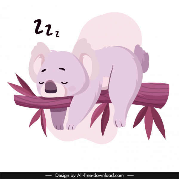 koala animal icon sleeping sketch cute cartoon character