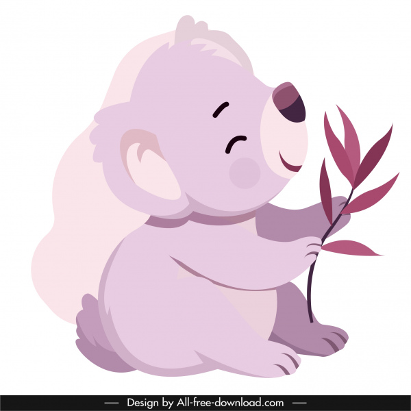 koala icon playful sketch cute cartoon character