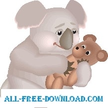 Koala with Teddy Bear