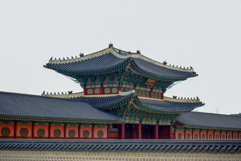 korea architecture picture elegant classic castle 