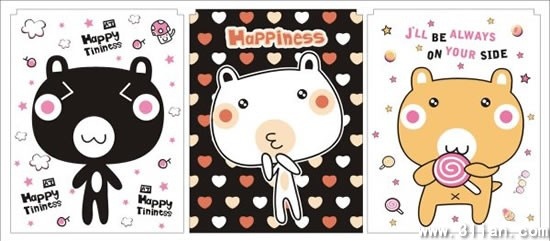 card cover templates cute kitty icon sketch