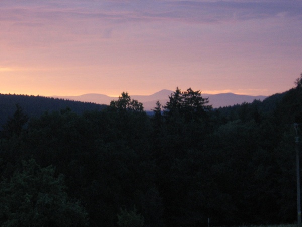krkonose in the evening 
