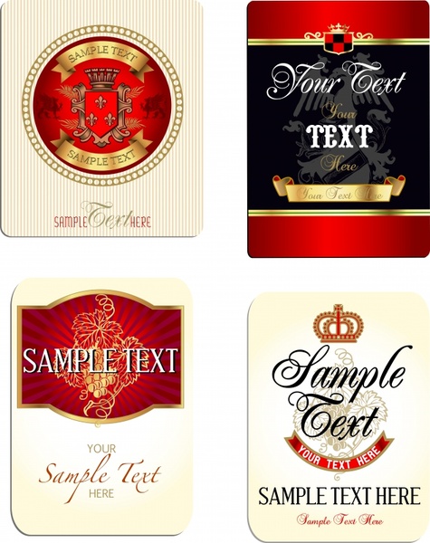 labels templates luxury elegant vintage royal decor