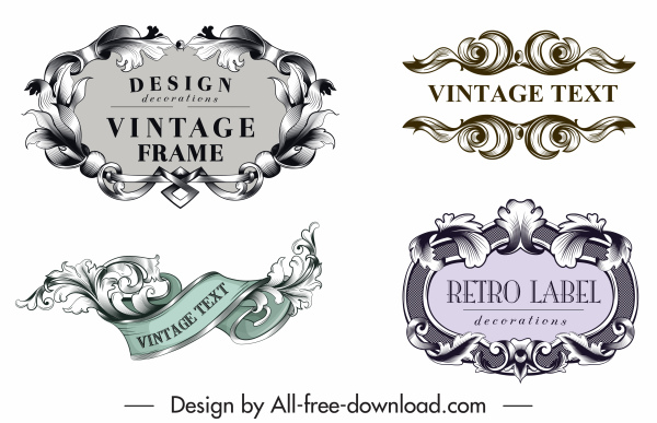 label design elements elegant vintage design