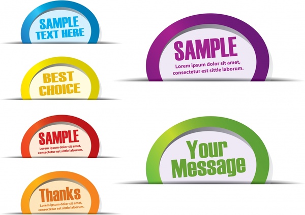labels templates colorful modern rounded shapes