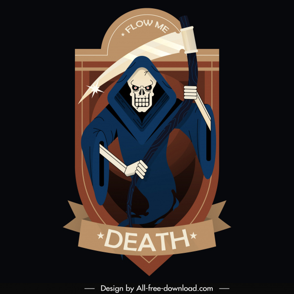 label template horrible death icon sketch