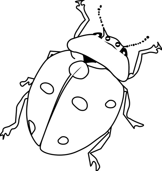 Ladybug Line Art Free Vector In Open Office Drawing Svg Svg Vector Illustration Graphic Art Design Format Format For Free Download 79 97kb