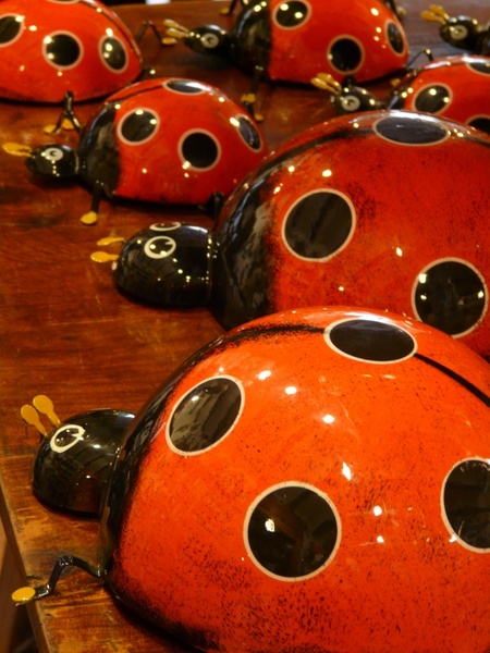 ladybug pottery ceramic
