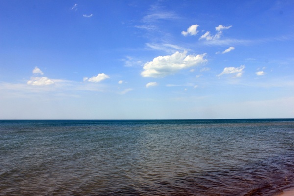lake water and sky at indiana dunes national lakeshore indiana 
