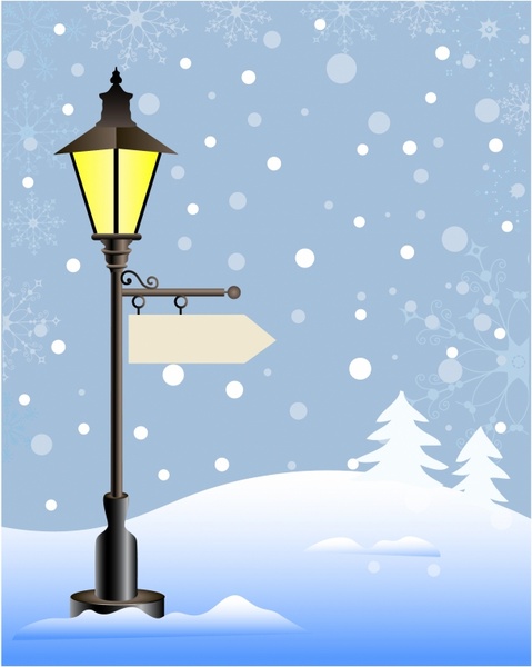 Lamp in the Snow