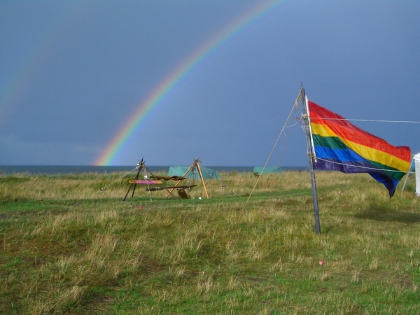 landscape rainbow flag