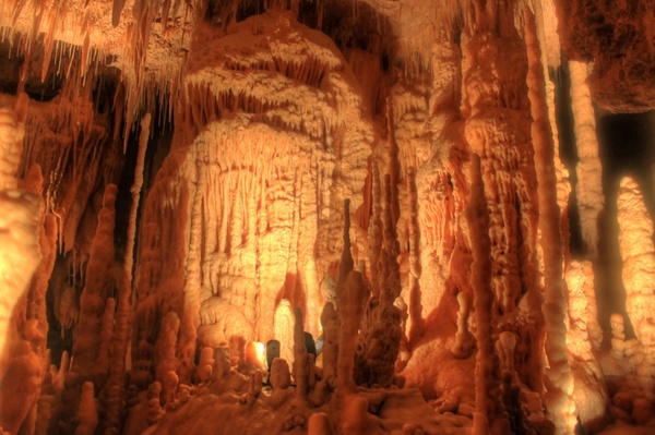 large room in cave at natural bridge caverns texas