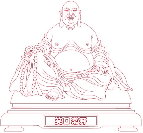 laughing buddha vector
