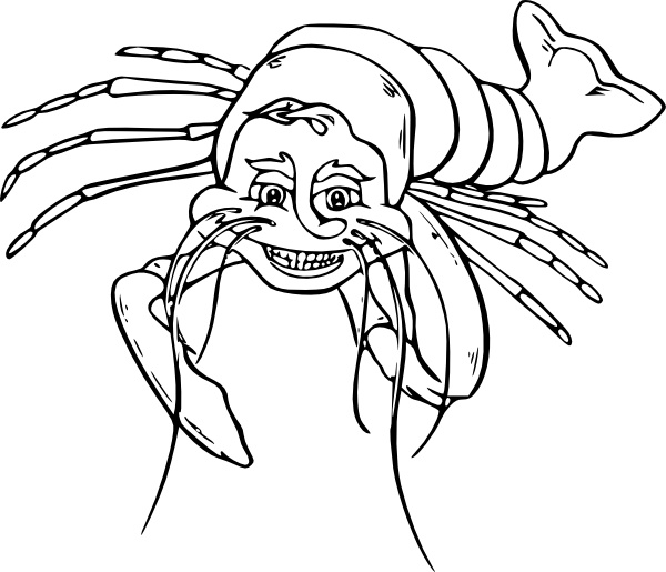 Lauging Lobster clip art