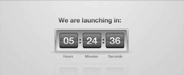 Launch Countdown Flip Clock PSD