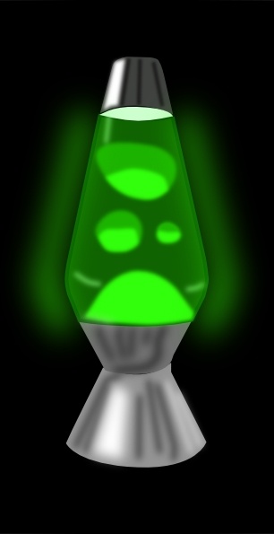 Lava Lamp Glowing Green clip art