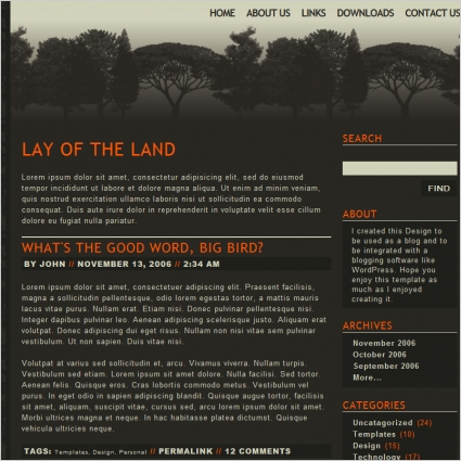 Lay of the Land Template 